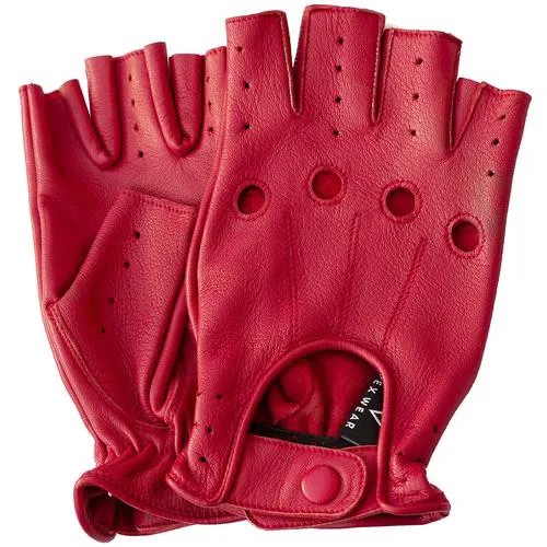 Перчатки митенки Driving ApexWearUK красные Small [RU:7]