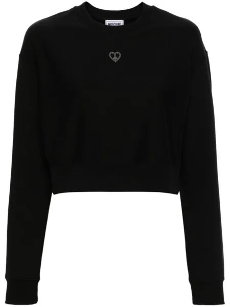 MOSCHINO JEANS толстовка с пряжкой в форме сердца, черный