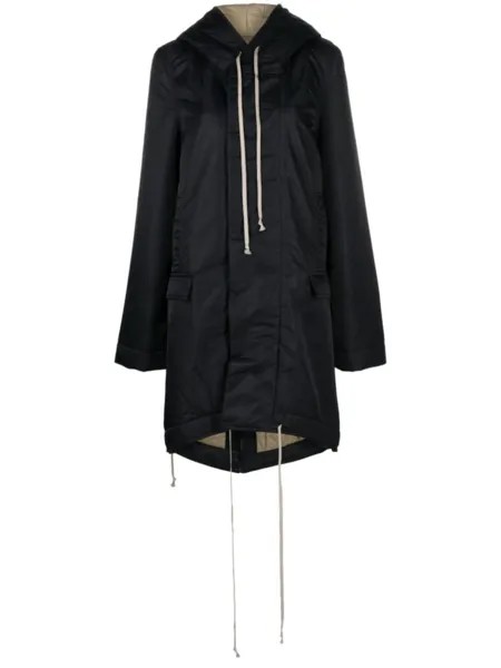 Rick Owens DRKSHDW Luxor fishtail parka coat, черный