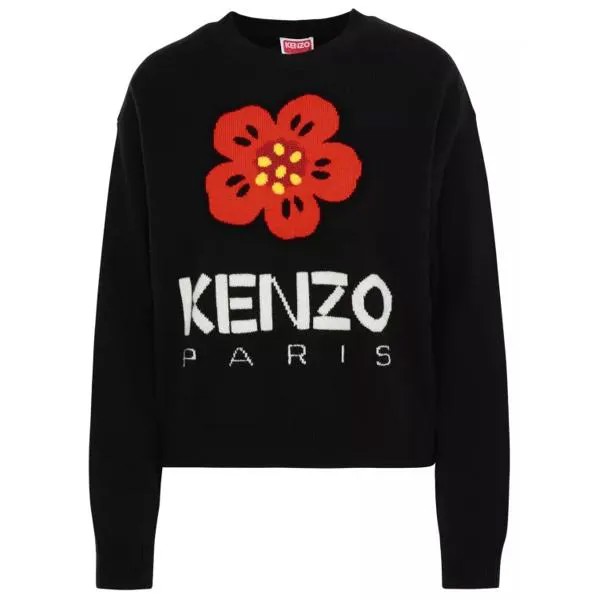 Свитер boke flower sweater in wool Kenzo, черный