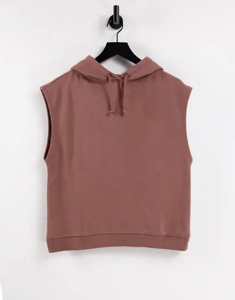 Розовый худи без рукавов Topshop-Розовый цвет