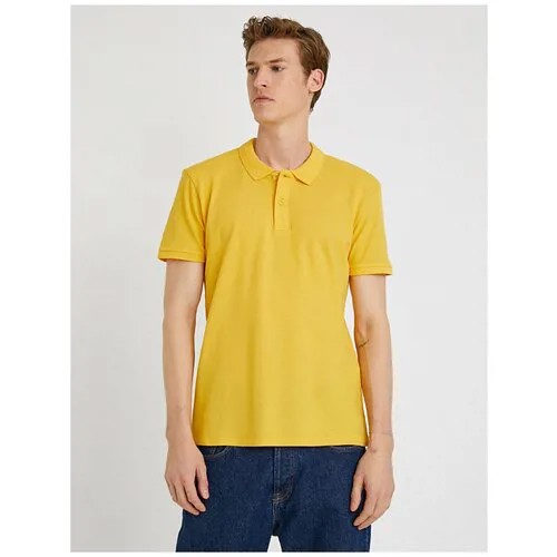 Рубашка-поло KOTON MEN, 1YAM11630LK, цвет: YELLOW, размер: M