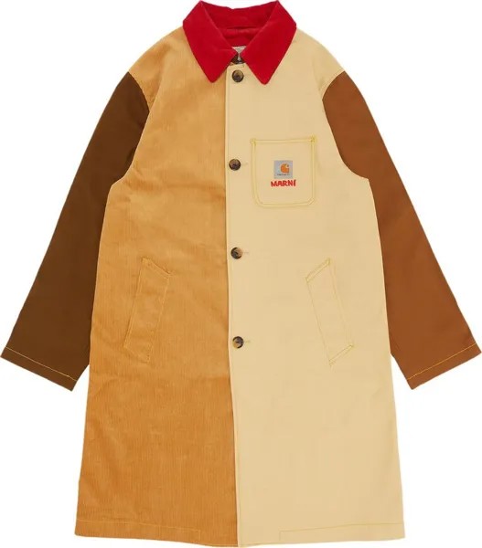 Пальто Marni x Carhartt WIP Coat 'Tobacco', коричневый