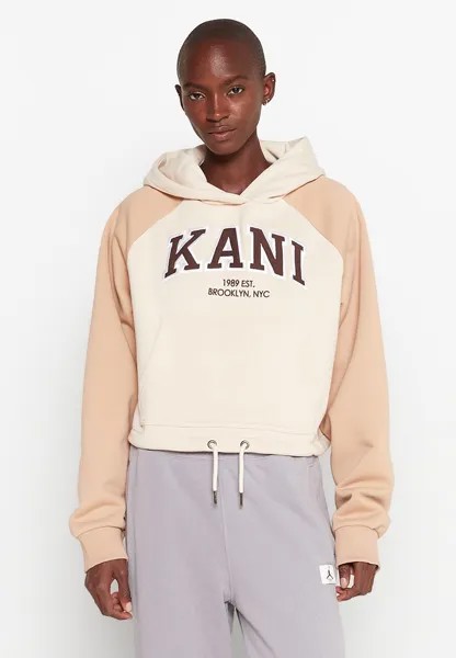 Толстовка KK SERIF CROP RAGLAN HOODIE CREAM/SAND Karl Kani, молоко