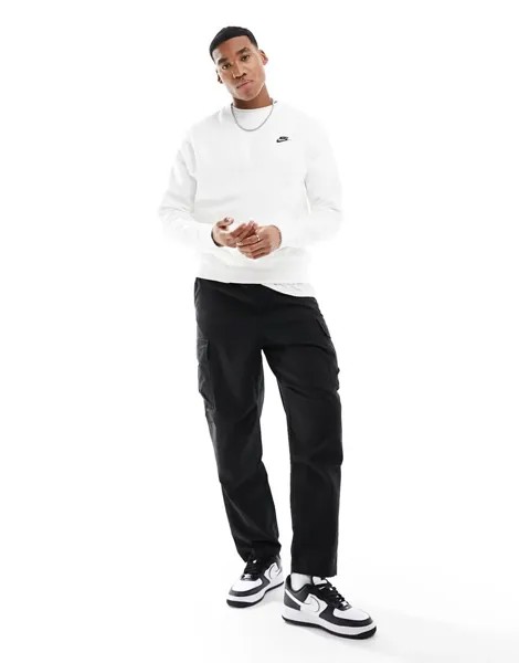 Белый свитшот унисекс с круглым вырезом Nike Club