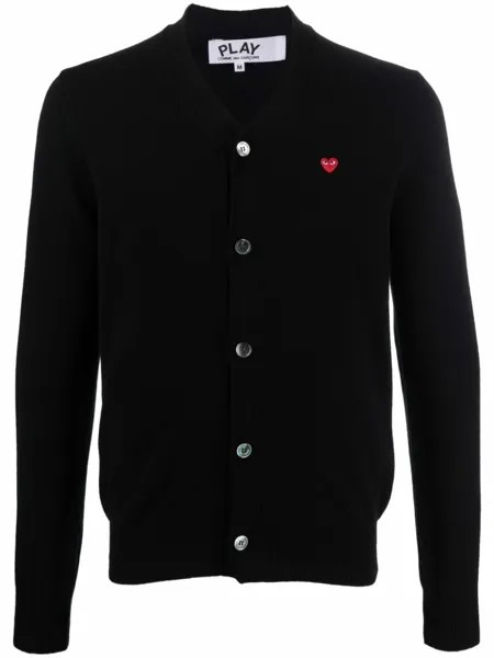 Comme Des Garçons Play шерстяной кардиган тонкой вязки, черный