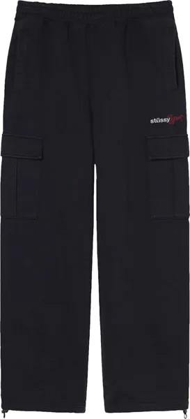 Брюки Stussy Sport Cargo Fleece Pant 'Black', черный