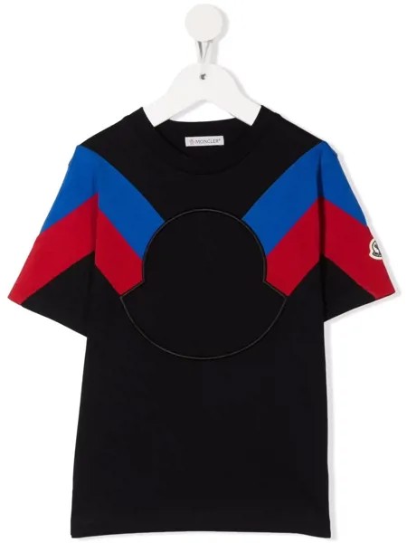 Moncler Enfant футболка с вставками