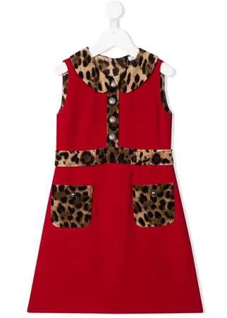 Dolce & Gabbana Kids платье с леопардовым принтом