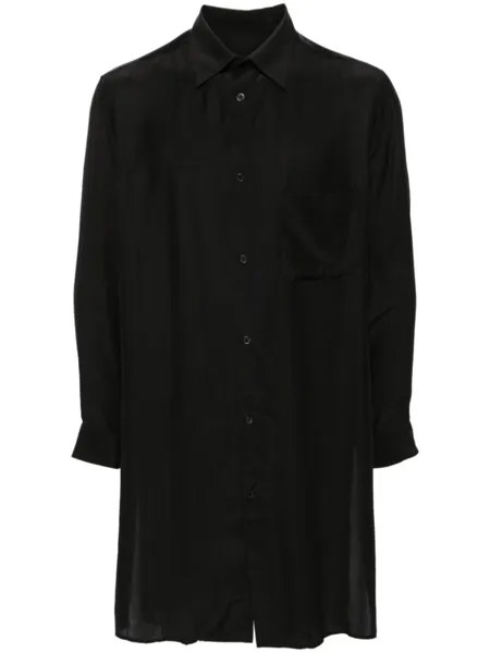 Yohji Yamamoto шелковая рубашка, черный