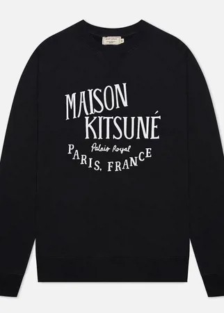 Мужская толстовка Maison Kitsune Palais Royal Classic Crew Neck, цвет чёрный, размер L