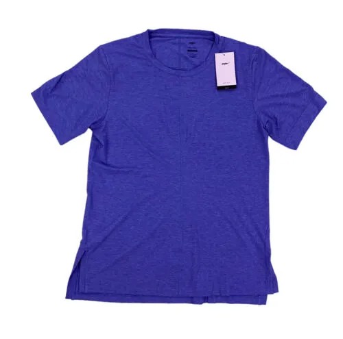 НОВАЯ футболка Nike Yoga Dri-Fit с короткими рукавами для спортзала, синяя мужская, размер L DN4314-430