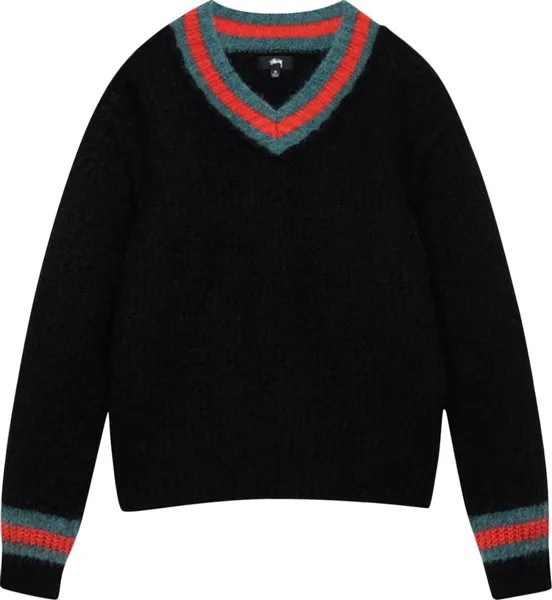 Свитер Stussy Mohair Tennis Sweater 'Black', черный