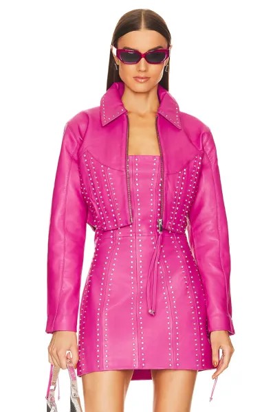 Куртка retrofete Castor Leather, цвет Neon Pink & Crystal