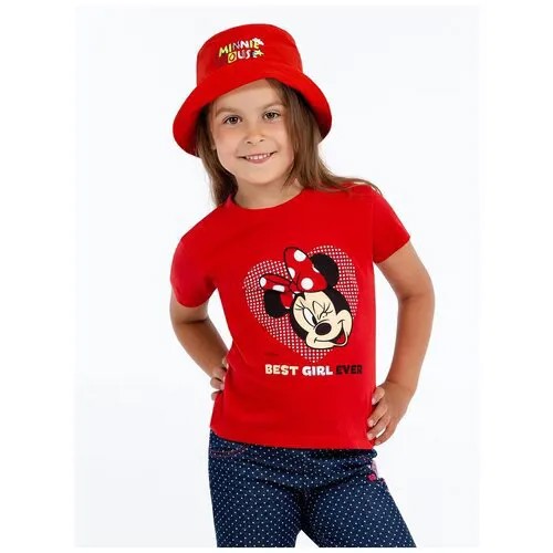 Футболка детская «Минни Маус. Best girl ever», красная, на рост 96-104 см (4 года)