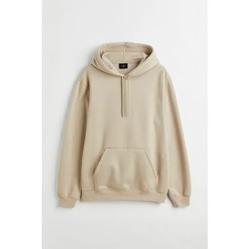 Худи H&M Relaxed Fit Hoodie, размер M, бежевый