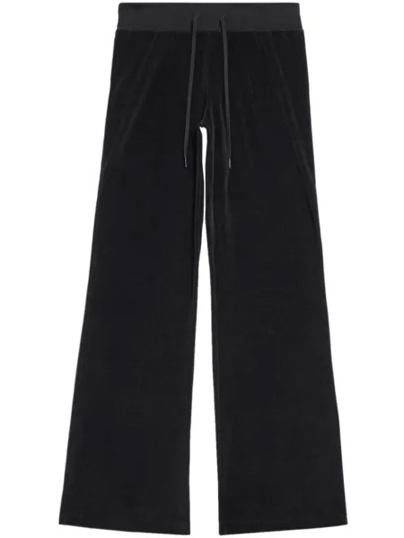 Balenciaga бархатные спортивные брюки, черный