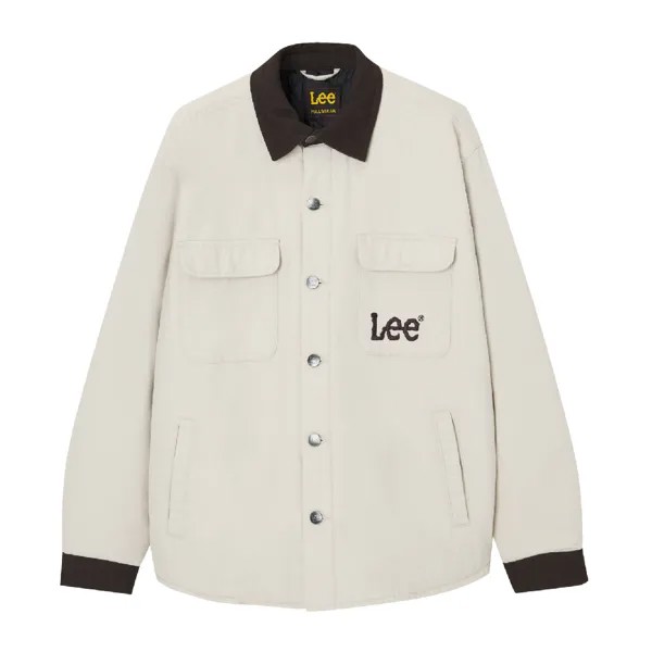 Куртка-рубашка Lee x Pull&Bear Padded, бежевый