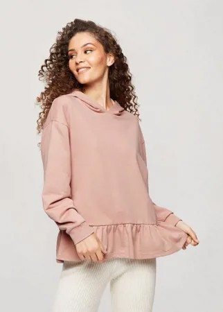 Розовый худи с оборками по краю Miss Selfridge-Розовый цвет