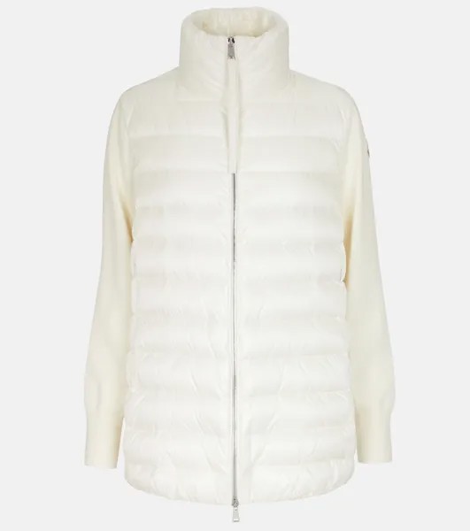 Шерсть и пуховик MONCLER, белый