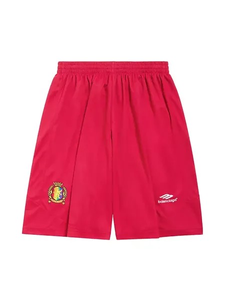 Мешковатые шорты с принтом Lion Balenciaga, красный