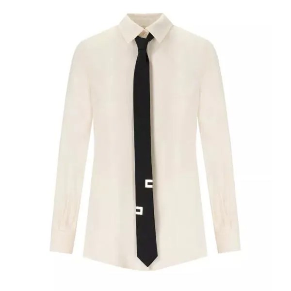 Футболка butter shirt with tie Elisabetta Franchi, мультиколор
