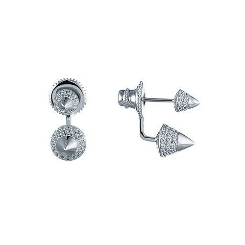 Серьги ELEMENT47, серебро, 925 проба, фианит