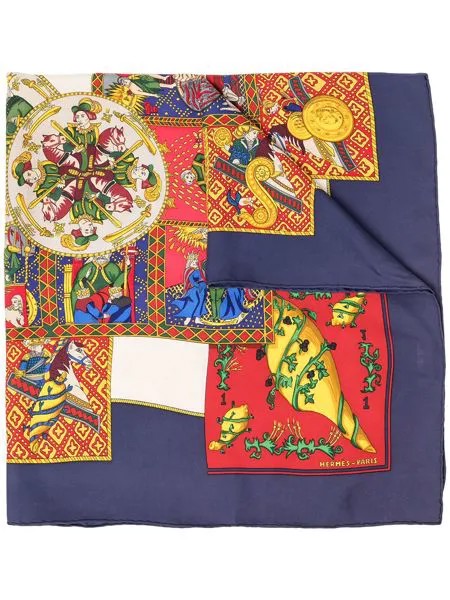 Hermès шелковый платок Le Tarot pre-owned