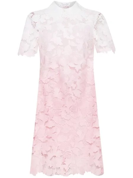 Oscar de la Renta платье Ombré Peony, розовый