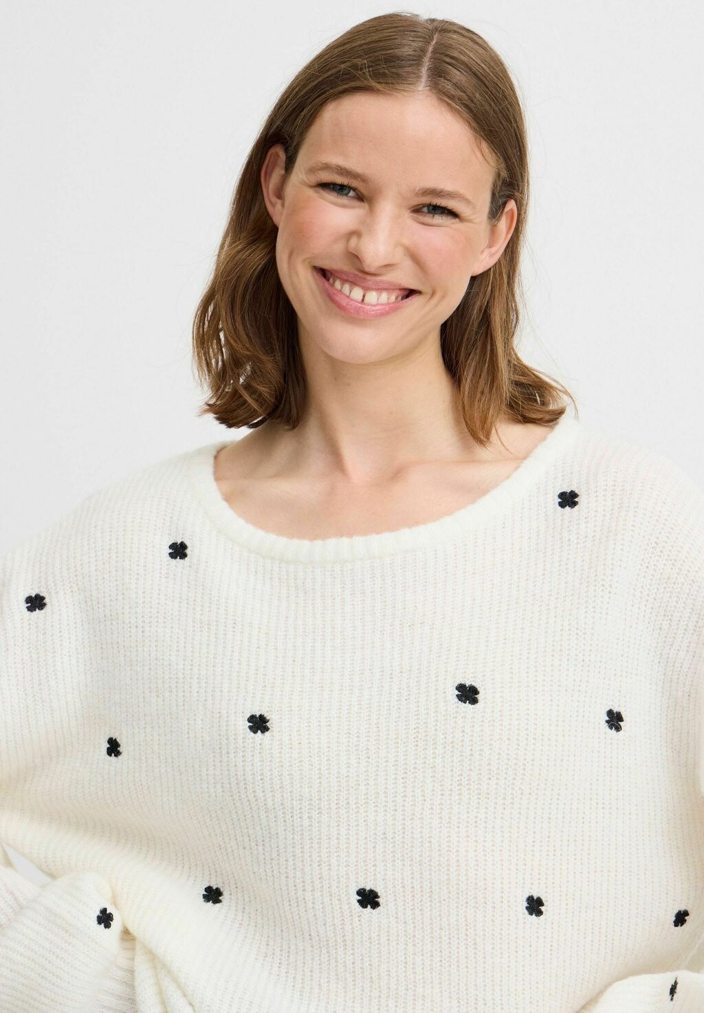 Джемпер OTIKI EMBROIDERY  b.young, кремовый