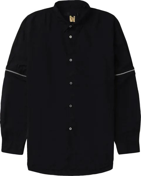 Рубашка Comme des Garçons Zipped Long-Sleeve 'Black', черный