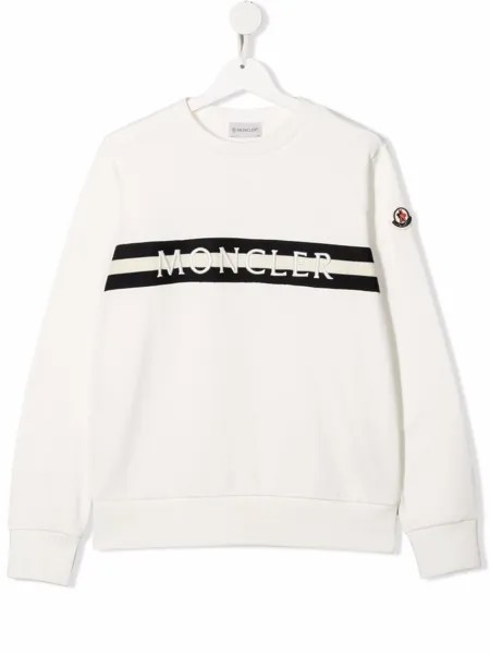 Moncler Enfant толстовка с вышитым логотипом