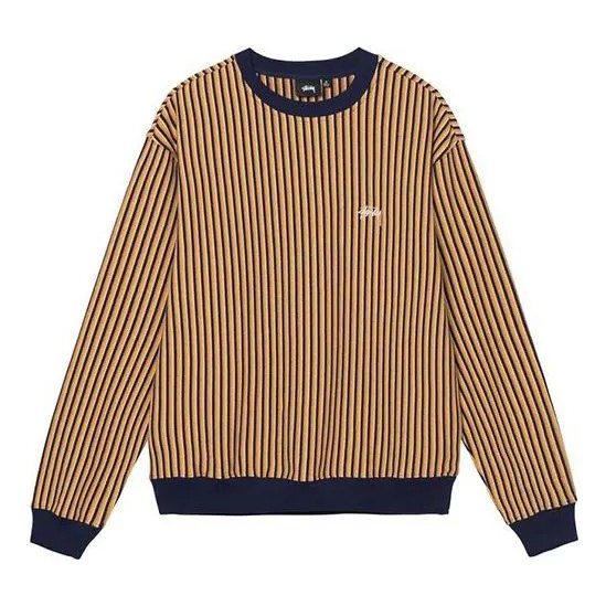 Толстовка Men's Stussy Logo Stripe Round Neck Yellow, желтый