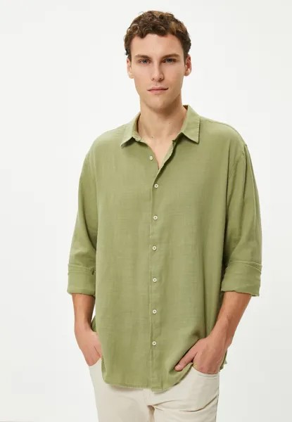 Рубашка CLASSIC NECK LONG SLEEVE Koton, цвет khaki