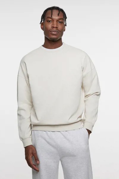 Свитшот oversize хлопковый однотонный
