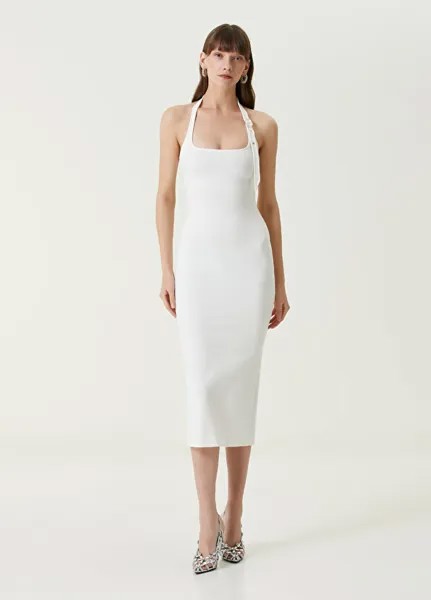 Белое платье-миди The Attico