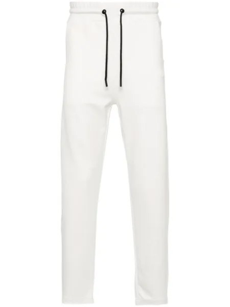Kiton спортивные брюки с тисненым логотипом, белый
