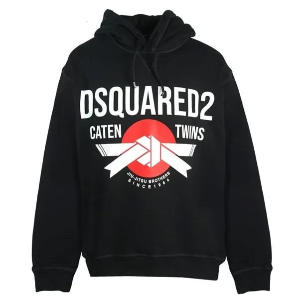 Классная толстовка с капюшоном для братьев джиу-джитсу Dsquared2, черный