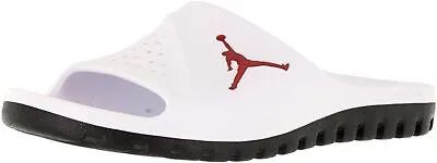 Мужские шлепанцы Jordan Super.Fly Team, белые/красно-черные для спортзала (716985 102) — 9