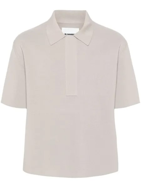 Jil Sander трикотажная рубашка поло, нейтральный цвет