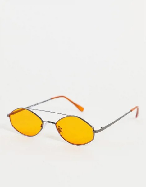 Круглые солнцезащитные очки в тонкой оправе AJ Morgan-Оранжевый цвет