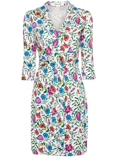 Diane Von Furstenberg шелковое платье New Jeanne с запахом, белый
