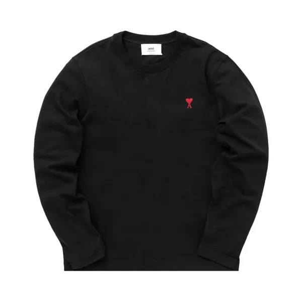 Футболка Ami Long-Sleeve 'Black', черный
