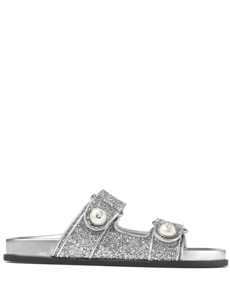 Jimmy Choo босоножки Fayence с блестками, серебристый