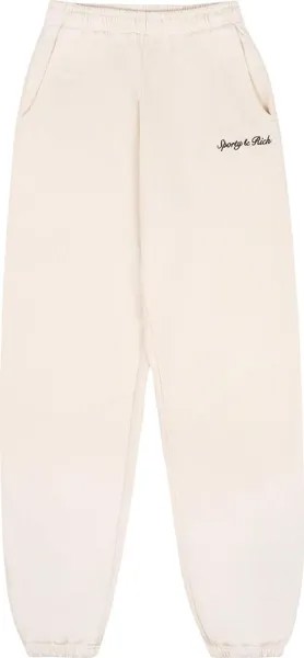 Спортивные брюки Sporty & Rich Syracuse Embroidered 'Cream', кремовый