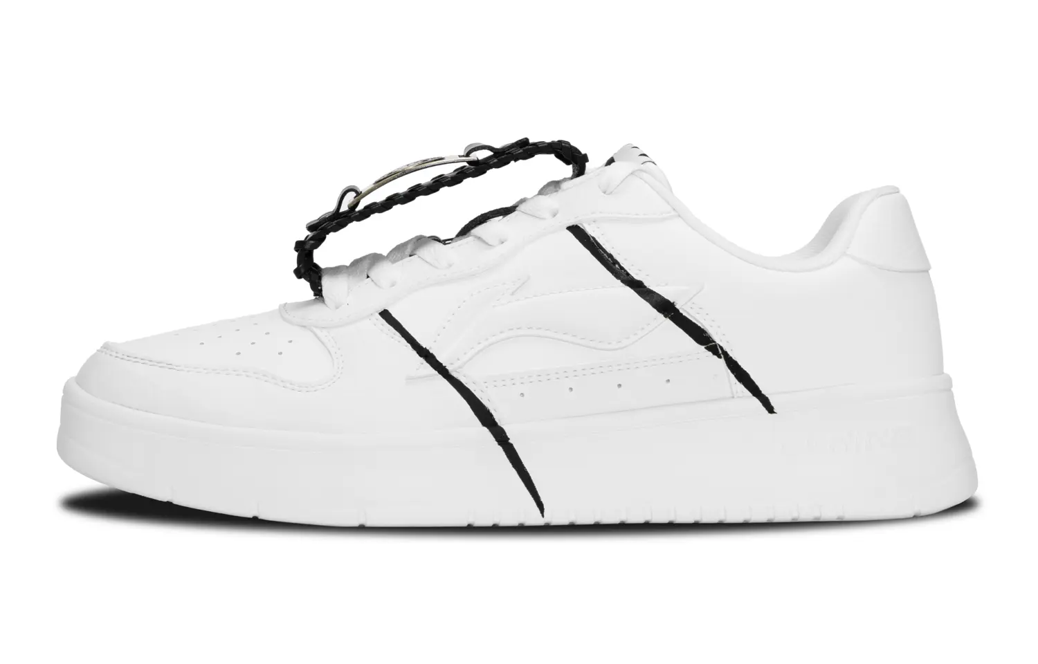 Кроссовки LINING Pontoon Boats Skateboarding Shoes Men Low-top Black, белый