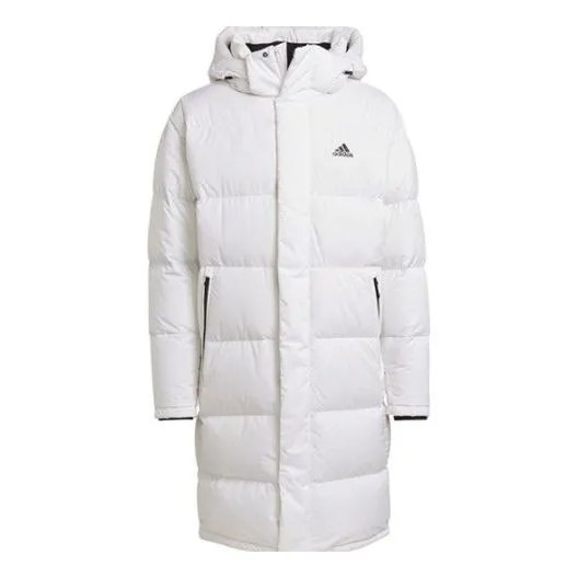 Пуховик adidas Puffy Long Co Hooded Down Jacket Men's White, белый