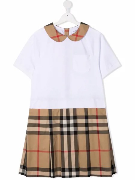 Burberry Kids платье-рубашка в клетку Vintage Check