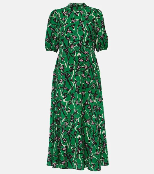 Платье миди Stephen из джерси Diane Von Furstenberg, зеленый