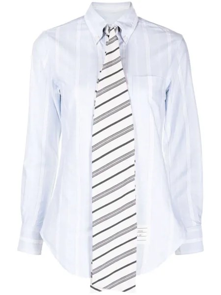 Thom Browne полосатая рубашка с галстуком
